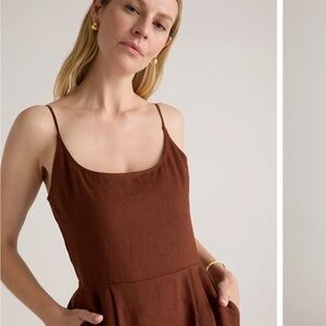 Quince Chocolate Brown Sleeveless Dress